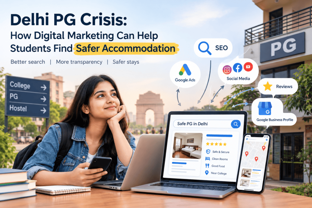 Delhi PG crisis and digital marketing helping students find safer accommodation